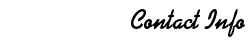 Contact Info